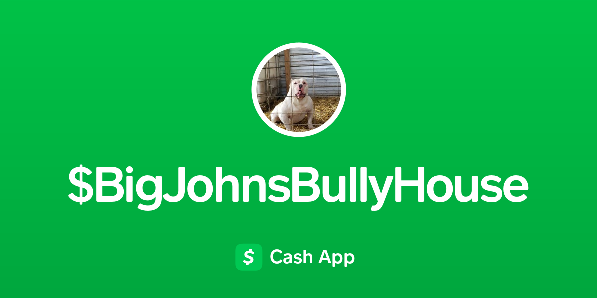 Pay Bigjohnsbullyhouse On Cash App