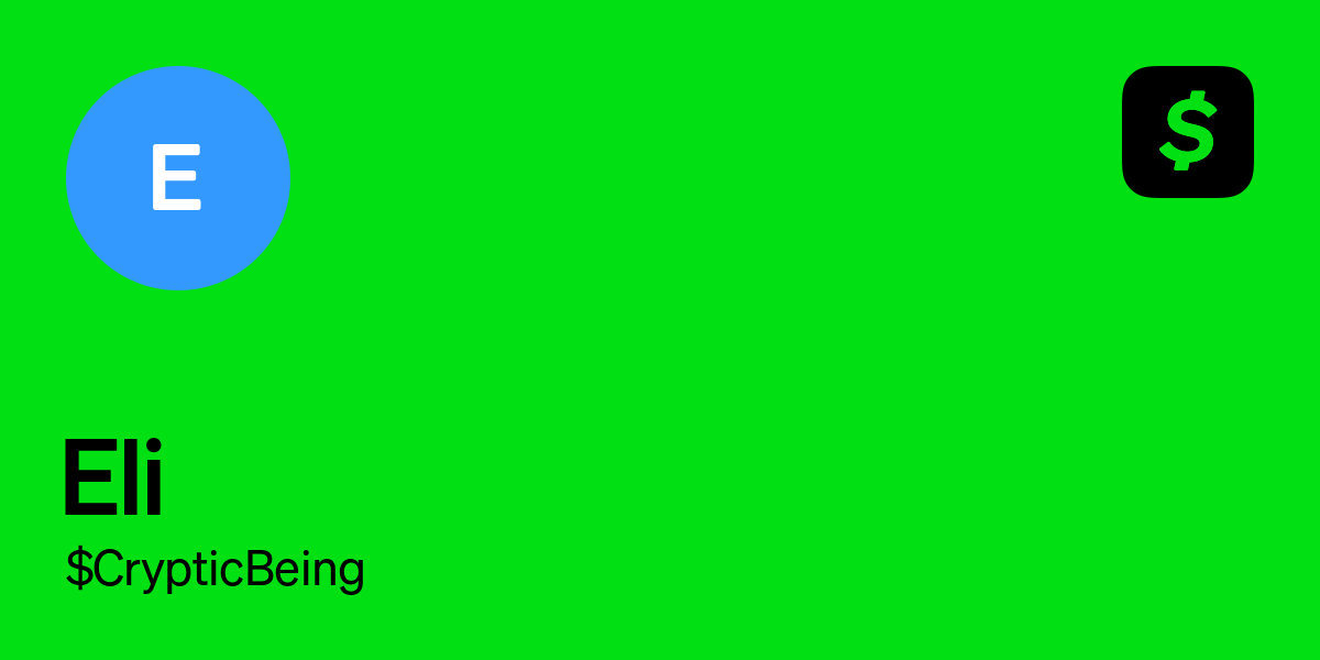 Pay $CrypticBeing on Cash App