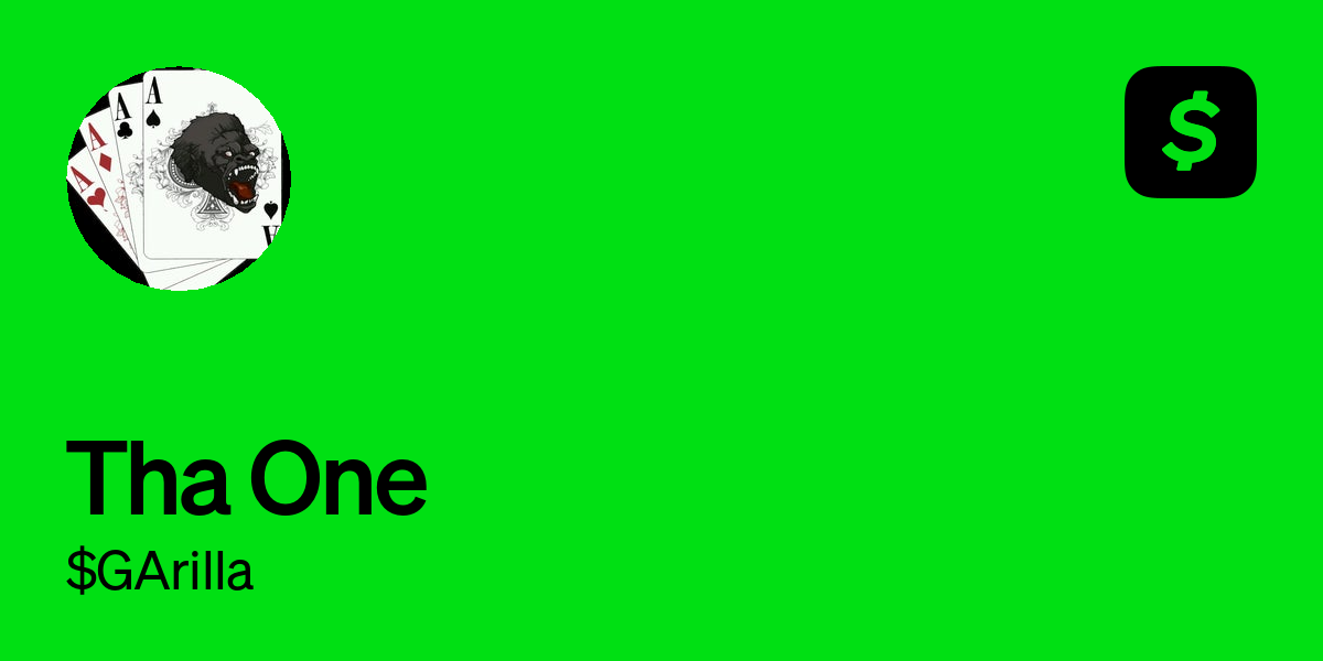 Pay $GArilla on Cash App