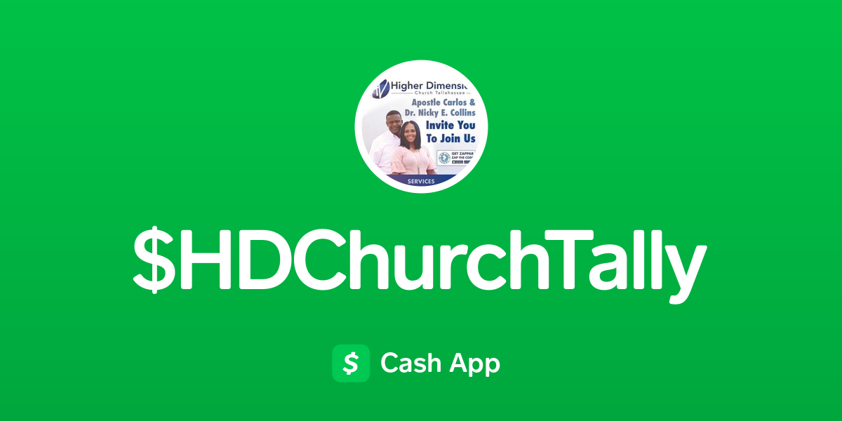 Pay $HDChurchTally on Cash App