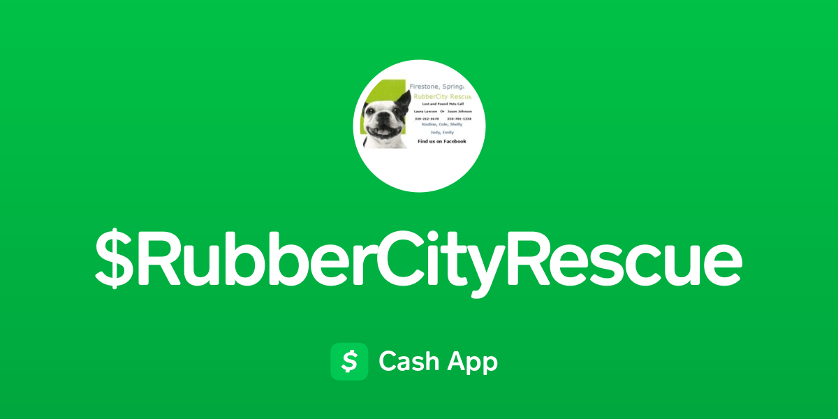 Pay RubberCityRescue on Cash App