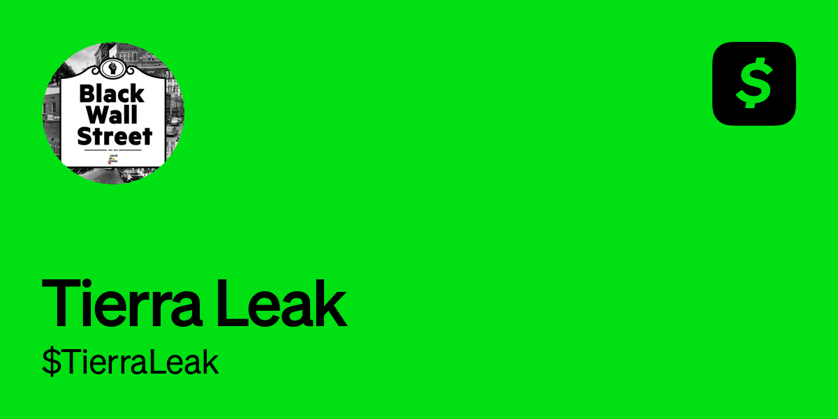 Pay $TierraLeak on Cash App