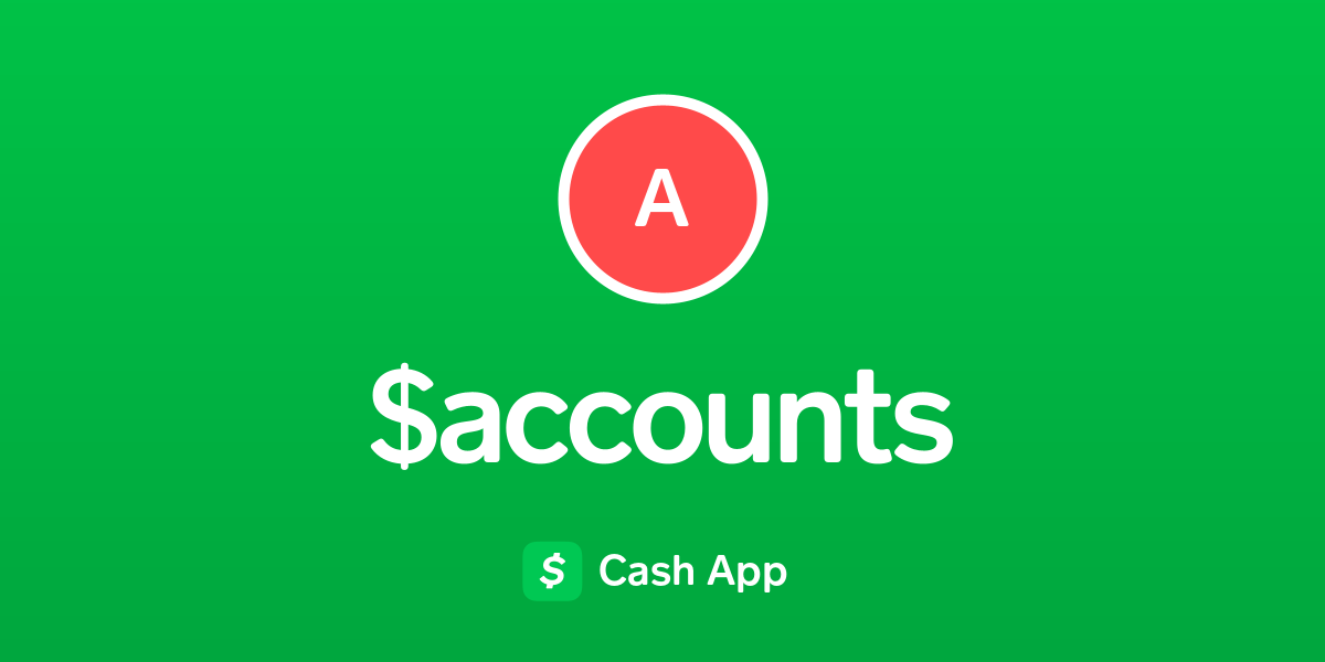 Pay $accounts on Cash App