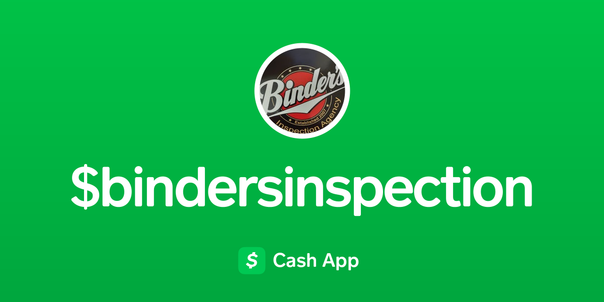 Pay bindersinspection on Cash App