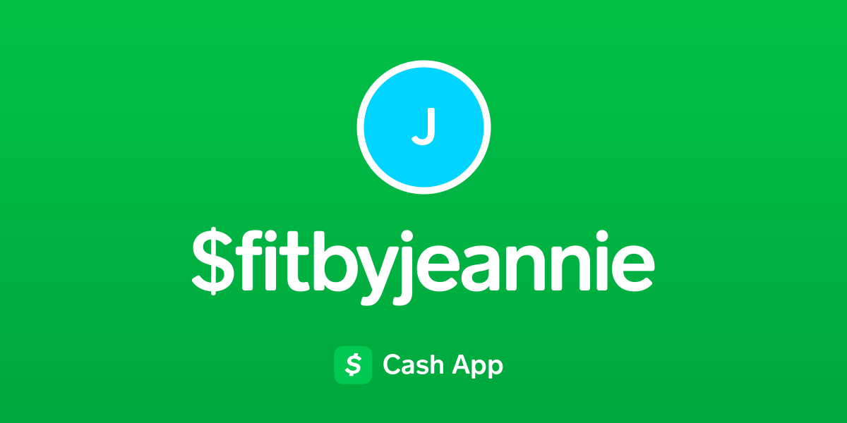 Pay Fitbyjeannie On Cash App