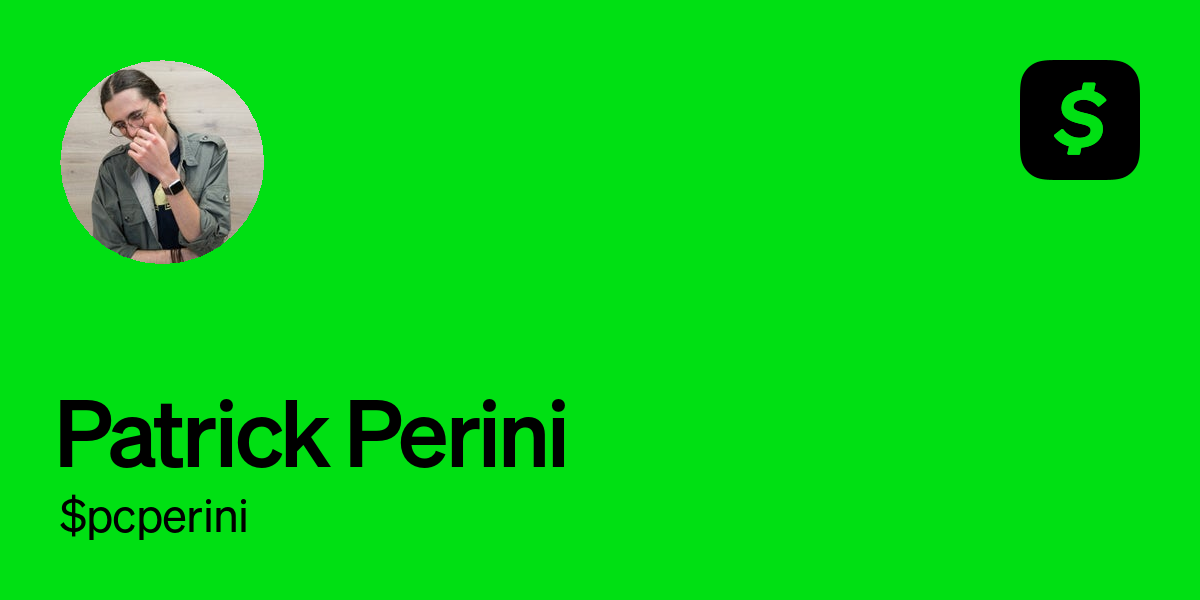 Pay $pcperini on Cash App