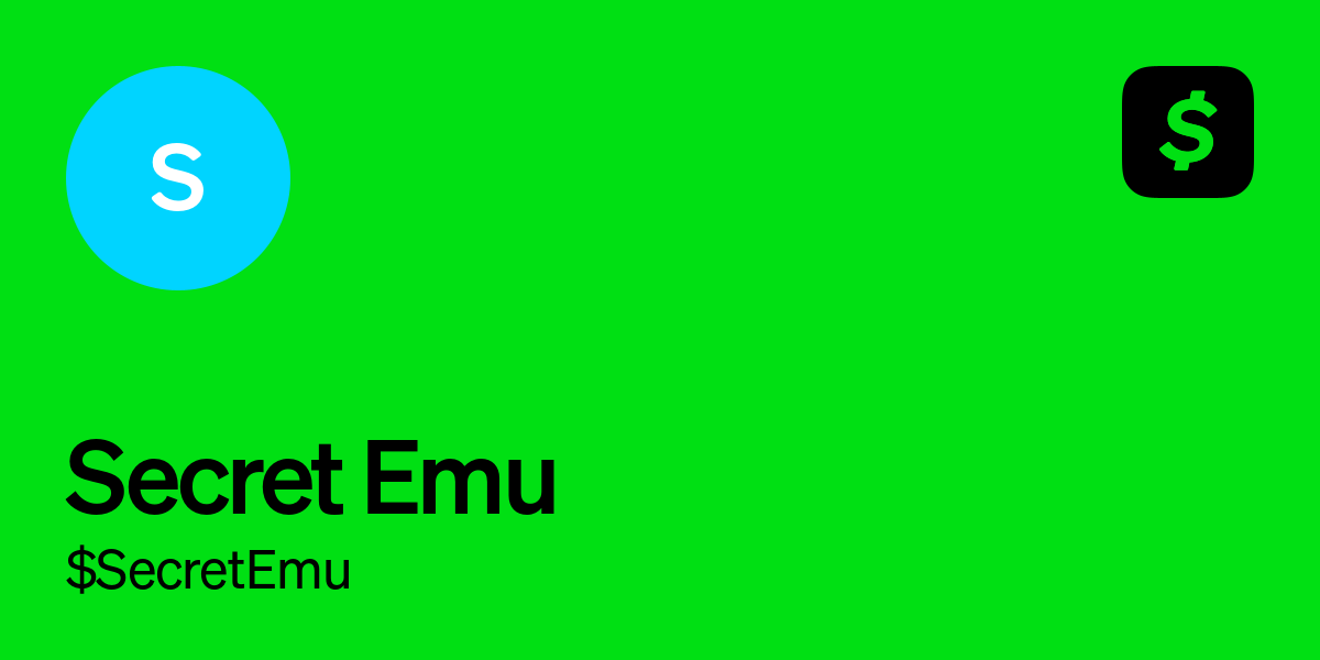 Pay $SecretEmu on Cash App