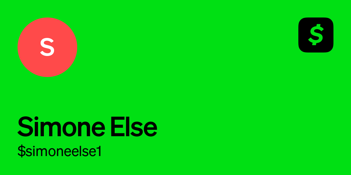 Pay $simoneelse1 on Cash App
