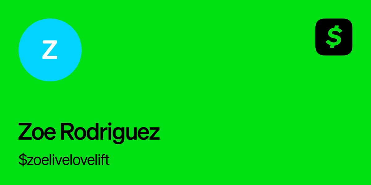 Pay $zoelivelovelift on Cash App